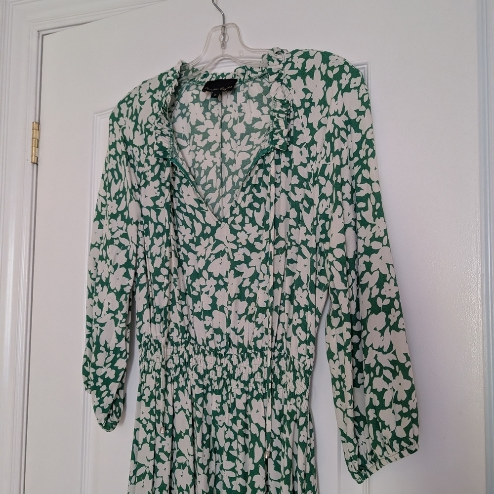 Phase Eight UK 10 Us 6 Floral Green and White Dress - Picture 4 of 10
